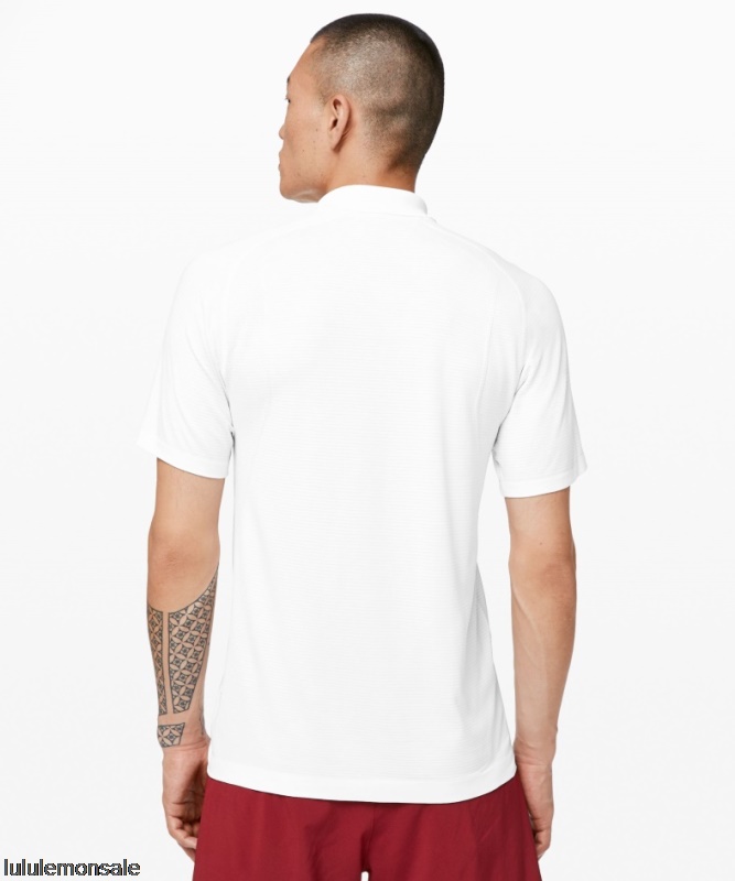 Lululemon Verkauf DELULU735 | Metal Vent Tech Poloshirt 20 Weiß